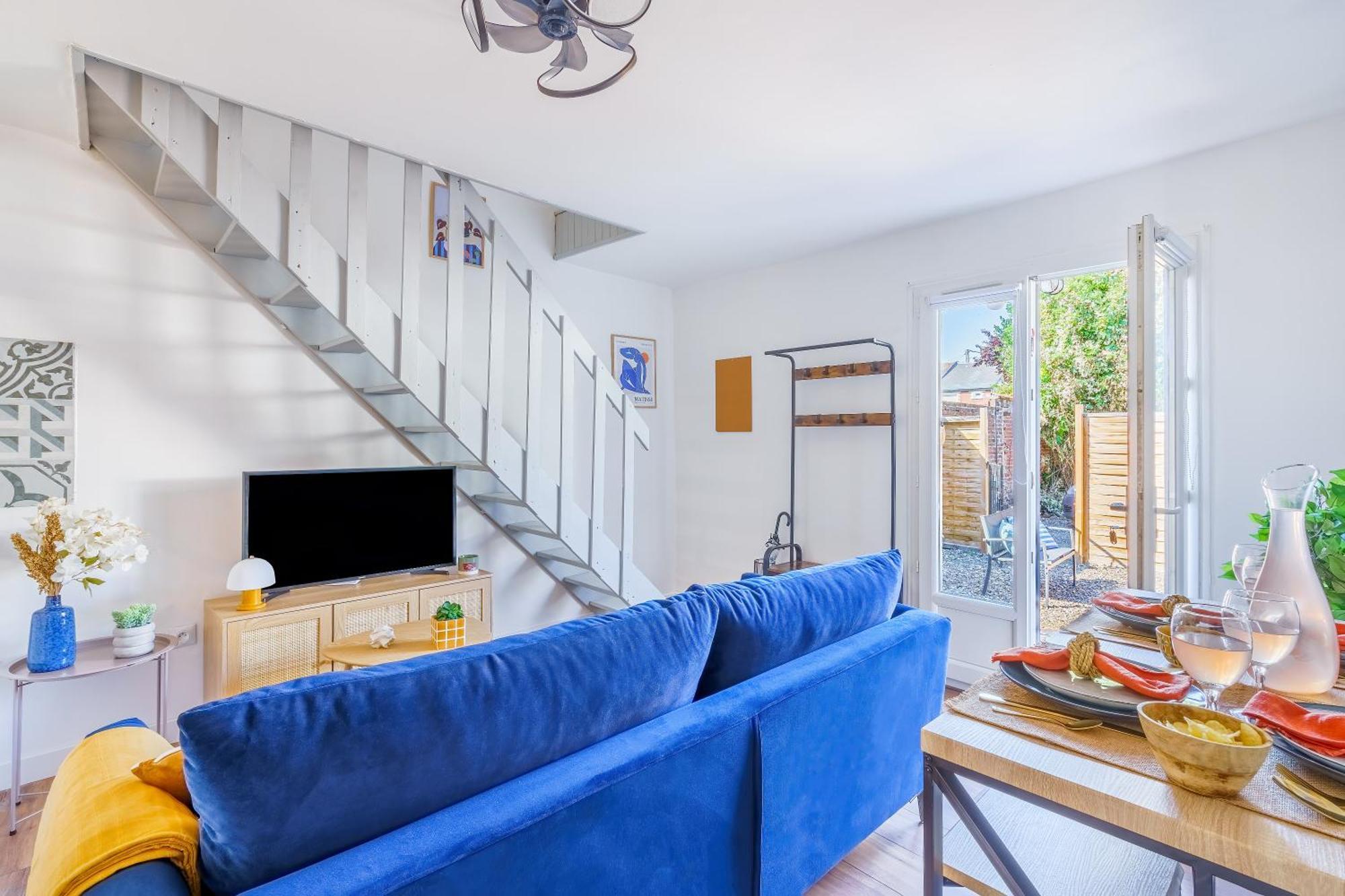 Maisonnette Bleu Horizon Avec Jardin - 2Min Gare - Serenito Homes Saint-Just-en-Chaussee Zewnętrze zdjęcie